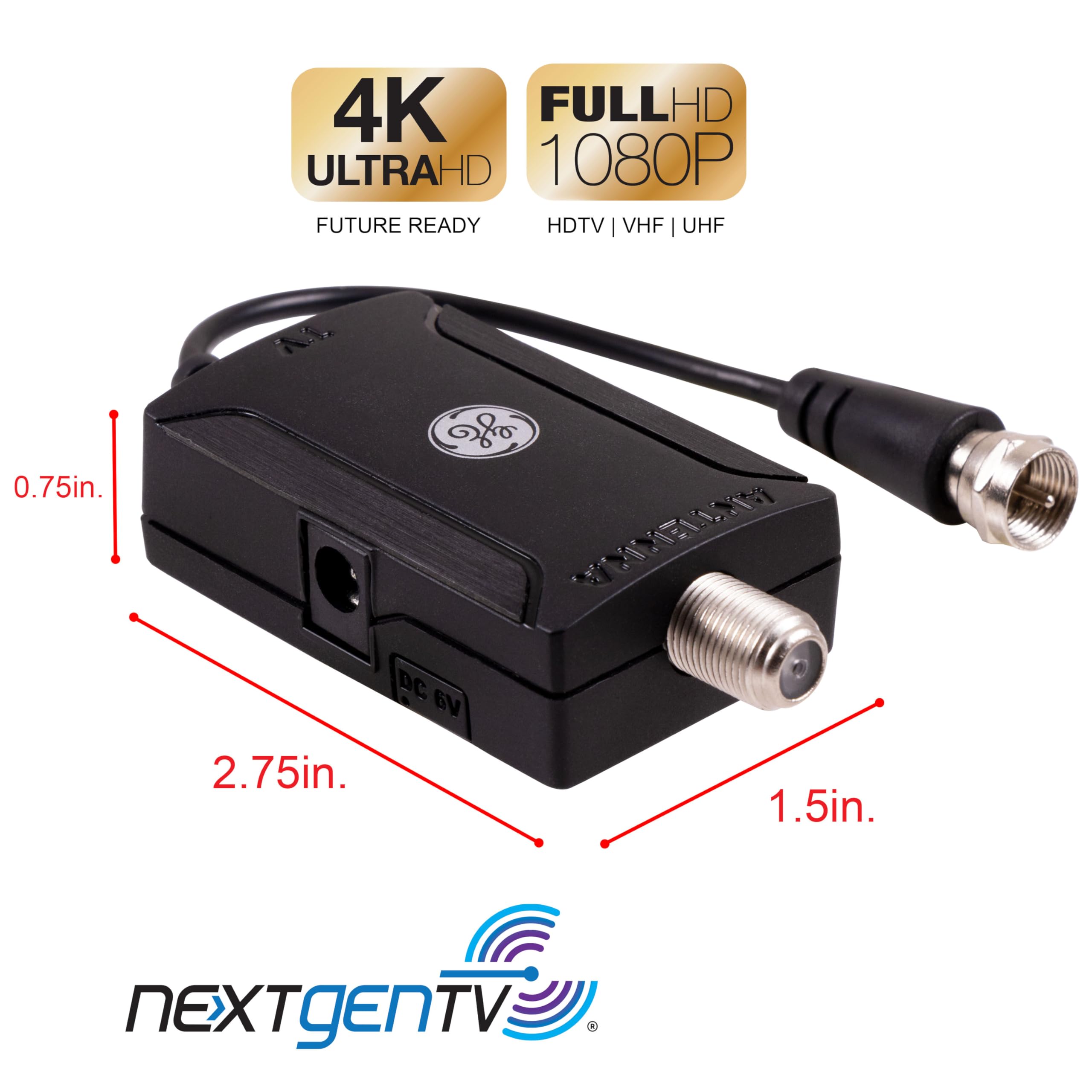 Amazon | GE 屋内テレビアンテナアンプ アンテナ信号ブースター HD TV